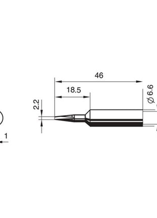 Punta de soldadura ERSA serie 832 en forma de cincel (4000872525)