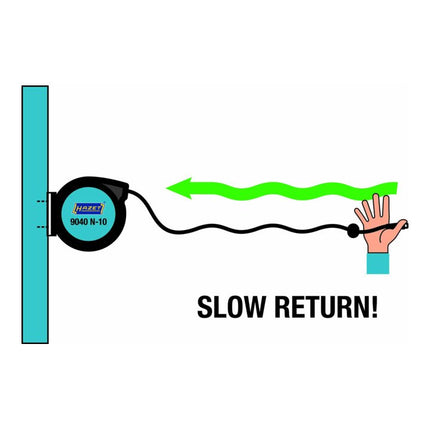 Enrollador de manguera de aire comprimido HAZET 9040N-10 para aire comprimido y agua ( 4000898953 )