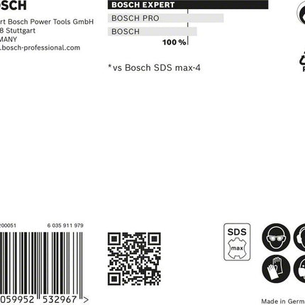 BOSCH hammer drill Expert SDS max-8X Ø 18 mm working l.400 mm l.540 mm ( 4000909900 )