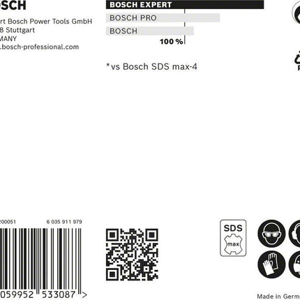 Trapano a percussione BOSCH Expert SDS max-8X Ø 22 mm lavoro l.400 mm l.520 mm ( 4000909908 )