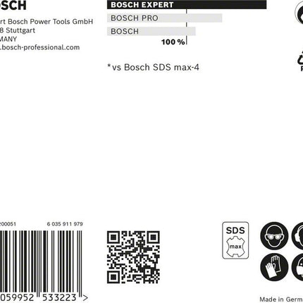 BOSCH martillo perforador Expert SDS max-8X Ø 28 mm trabajo l.400 mm l.520 mm ( 4000909920 )