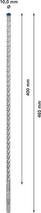 BOSCH Hammerbohrer Expert SDS-7X Ø 10,0 mm Arbeits-L.400 mm L.465 mm ( 4000909947 )