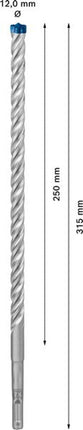 Taladro percutor BOSCH Expert SDS-7X Ø 12,0 mm longitud útil 250 mm longitud 315 mm (4000909951)