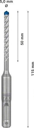 Wiertarka udarowa BOSCH Expert SDS-7X Ø 5 mm długość robocza 50 mm długość 115 mm ( 4000909984 )