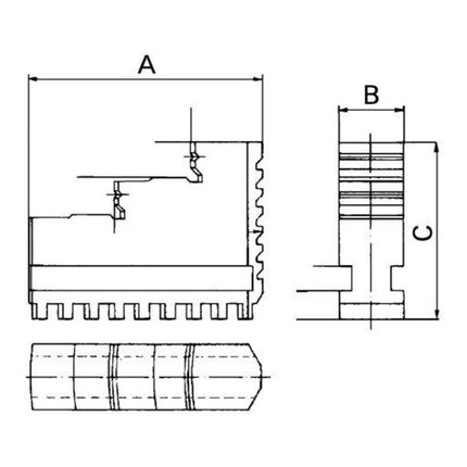 RÖHM Jeu de mâchoires de perçage  pour D. de porte-mèche 160 mm ( 4121268160 )