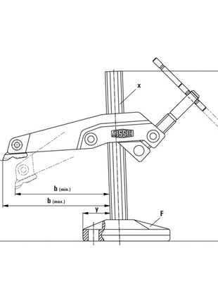 BESSEY Elément de serrage pour bras de préhension hauteur de serrage 200 mm ( 4123745010 )