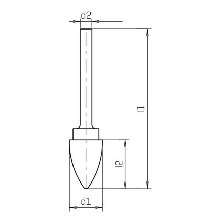 PFERD Burr RBF Ø 8 mm Lunghezza testa 20 mm Gambo Ø 6 mm ( 4142160321 )