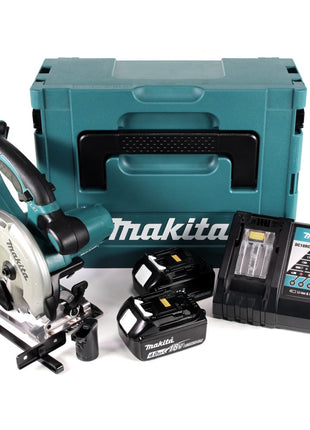 Makita DSS 501 RMJ 18V 136 mm Li-ion Akku Handkreissäge im Makpac + 2x 4,0 Ah Akku + Ladegerät - Toolbrothers