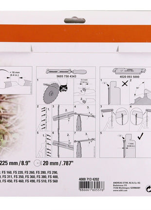 Stihl MZ 225-22 HP Kreissägeblatt Meißelzahn High Performance für Motorsensen 225 x 20 x 1 mm 22 Zähne - Toolbrothers