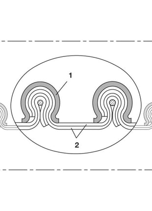 NORRES Tuyau d'aspiration et de soufflage CP PTFE_HYP-INOX 472 350 mm 362,00 mm ( 4501403721 )