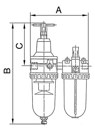 Jednostka serwisowa RIEGLER standardowy gwint G 1/4 ″ półautomatyczna ( 4588880480 )