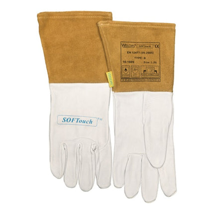 WELDAS welding gloves size XL (9.5) natural/orange ( 4702005018 )