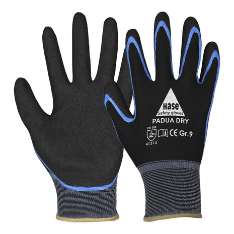 HASE Guantes Padua Dry Talla 10 Negro/Azul (8000094196)