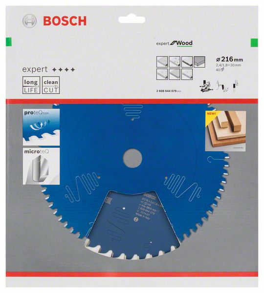 BOSCH circular saw blade Expert for Wood Outer Ø 216 mm Number of teeth 40 WZ ( 8000342089 )
