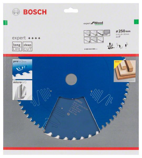 BOSCH circular saw blade Expert for Wood Outer Ø 250 mm Number of teeth 40 WZ ( 8000342101 )
