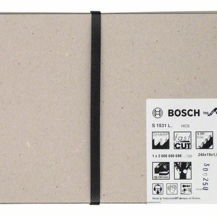 Hoja de sierra de sable BOSCH S 1531 L Longitud 240 mm Anchura 19 mm ( 8000343730 )