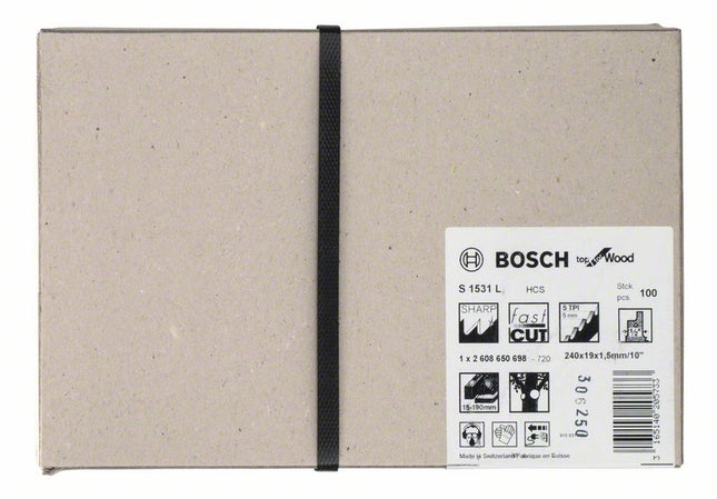 BOSCH Reciprocating saw blade S 1531 L Length 240 mm Width 19 mm ( 8000343730 )