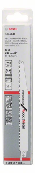 BOSCH Reciprocating saw blade S 3456 XF Length 200 mm Width 19 mm ( 8000343743 )