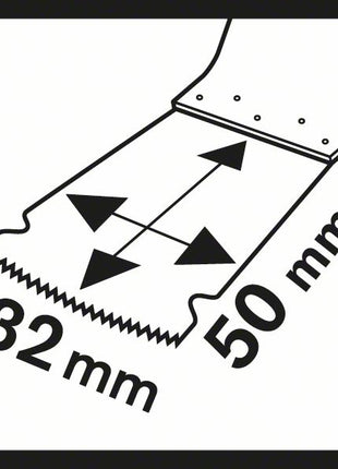 Lame de scie plongeante BOSCH AIZ 32 APB Largeur 32 mm Profondeur de plongée 50 mm ( 8000346221 )