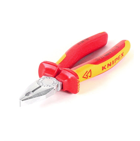 KNIPEX Kombizange Zange mit isolierten Mehrkomponenten-Hüllen VDE geprüft ( 03 06 180 ) - Toolbrothers