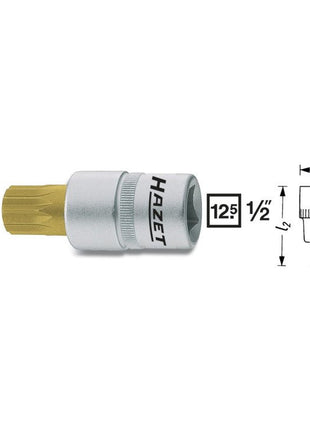 HAZET insert de clé à douille 990-5 1/2″ multi-dents interne (8000465950)