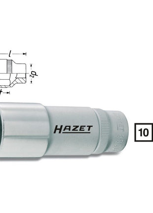 Inserto de llave de vaso HAZET 880LG 3/8″ 6 puntos (8000466546)