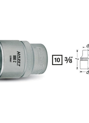 HAZET insert de clé à douille 880Z 3/8″ 12 pans (8000466598)