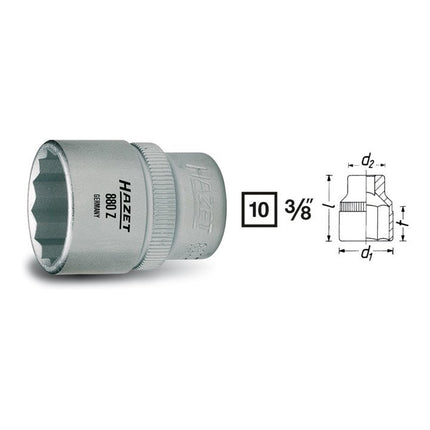 Inserto de llave de vaso HAZET 880Z 3/8″ 12 puntas (8000466600)