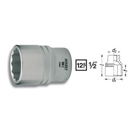 HAZET socket 900Z 1/2 ″ 12-square ( 8000466649 )