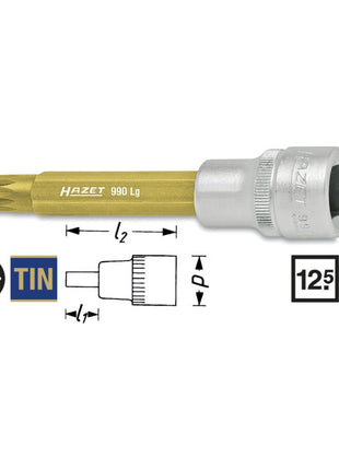 HAZET insert de clé à douille 990LG-10 1/2″ multi-dents interne (8000466697)