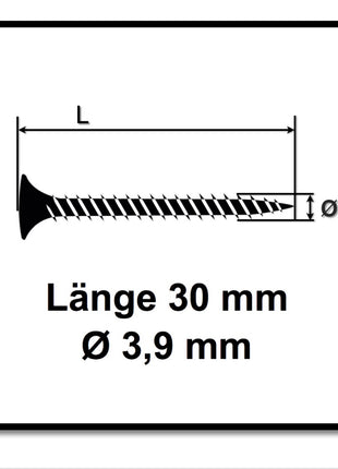 Technofast HBGF3930TD 5000 x Schnellbauschrauben Magazinschrauben 3,9 x 30 PH2 Feingewinde - Toolbrothers