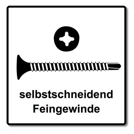 Technofast HBTF3535TD 5000 x Schnellbauschrauben Magazinschrauben 3,5 x 35 PH2 Feingewinde Teks-Bohrspitze - Toolbrothers