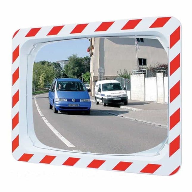 SPL traffic mirror H600xW800mm plastic, red/white ( 9000490207 )