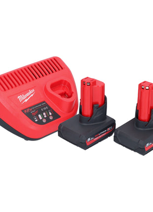 Pistola de cartuchos a batería Milwaukee M12 PCG/400A-502 12 V 400 ml + 2x baterías 5,0 Ah + cargador