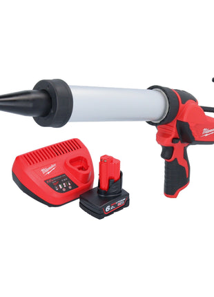 Milwaukee M12 PCG/400A-601 Pistolet akumulatorowy 12 V 400 ml + 1x akumulator 6,0 Ah + ładowarka