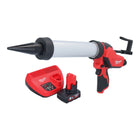 Milwaukee M12 PCG/400A-601 Pistolet akumulatorowy 12 V 400 ml + 1x akumulator 6,0 Ah + ładowarka