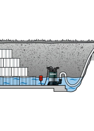 Metabo TP 12000 SI Pompa zatapialna do czystej wody 600 W 11700 l/h 9 m ( 0251200009 )