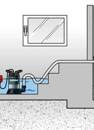 Bomba sumergible de agua limpia Metabo TP 13000 S (0251300000) 550 W 13.000 l/h 0,95 bar