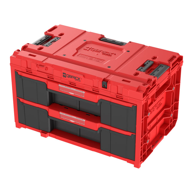 Qbrick System ONE Drawer 2 Toolbox 2.0 RED Ultra HD Custom toolbox 587 x 380 x 340 mm 29 L with two drawers