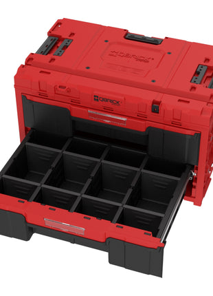 Qbrick System ONE Drawer 2 Toolbox 2.0 RED Ultra HD Custom Boîte à outils 587 x 380 x 340 mm 29 l avec deux tiroirs