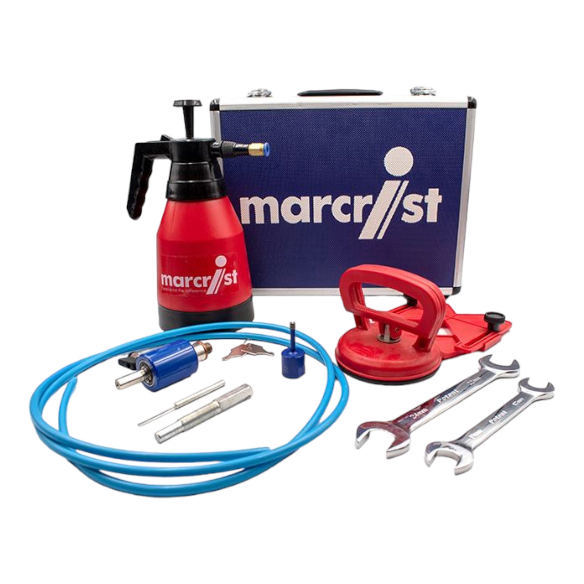 Marcrist PG850 Starter Fliesenleger Set mit PG850 Fliesenbohrkrone 6 mm Wasserdruckflasche Universal Anbohrhilfe 490 001 004 Koffer  0 - toolbrothers