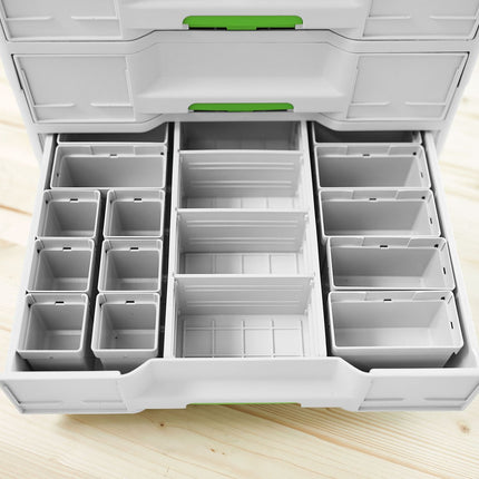 Juego de cajas insertables Festool 50x50/50x100x68 (578056) para Sortainer³, Systainer³ Combi, Systainer³ Organizer