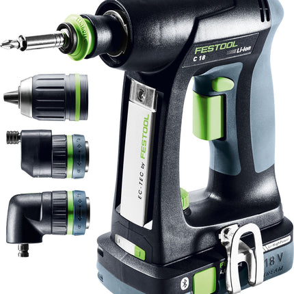 Taladro atornillador a batería Festool C 18 HPC 4.0 I-Set (577617)