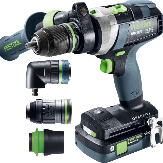 Festool Taladro combinado a batería TPC 18/4 5.0/4.0 I-Set/XL QUADRIVE (577622)