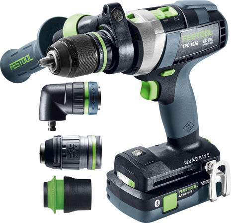 Festool Taladro combinado a batería TPC 18/4 5.0/4.0 I-Set/XL QUADRIVE (577622)