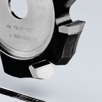 Festool HW 118x18-135°/fresa de ranura en V de aluminio (491471) para fresadora de paneles PF 1200