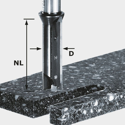 Insertos para fresa de ranura Festool HW S12 D14/45 WM (491110) para OF 1400, OF 2200