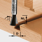 Festool HW S8 D14.3/13.5/15° fresa/diente (490990) para OF 900, OF 1000, OF 1010, OF 1010 R, OF 1400