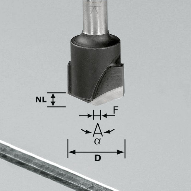 Fresadora de ranuras en V Festool HW S8 D18-135°/Alu (491443) para fresadoras