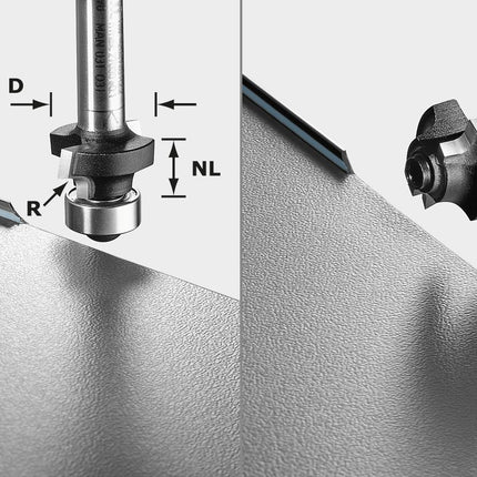 Fraise à arrondir Festool S8 HW R2 D20-KL OFK (499798) pour OF 1010, OF 1010 R, OFK 700, MFK 700